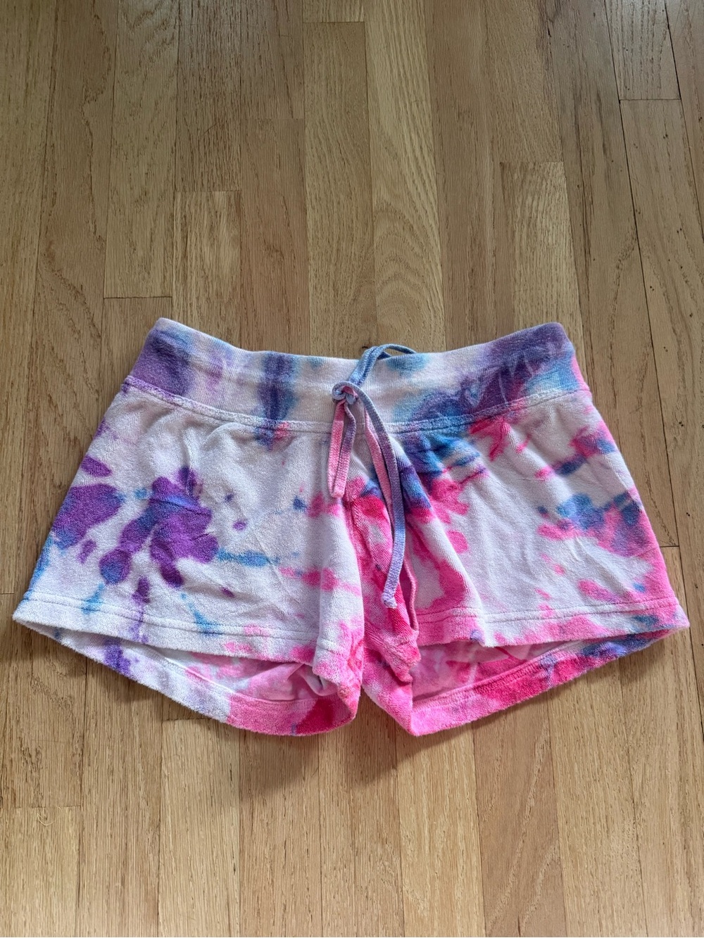 Girls Tie-Dye Hardtail Terry Shorts - Pink & Purple